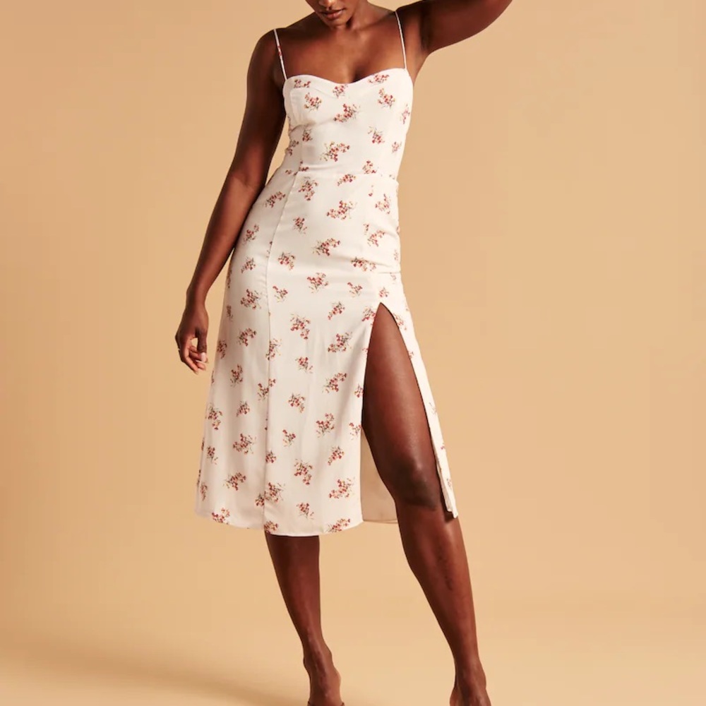 Abercrombie high-slit midaxi dress